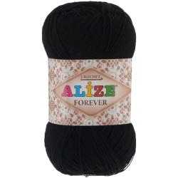 Пряжа для вязания Alize "Forever", цвет: черный (60), 300 м, 50 г, 5 шт