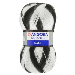 Пряжа для вязания YarnArt "Angora Ram. Melange", цвет: черный, белый (713), 500 м, 100 г, 5 шт