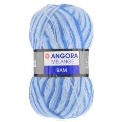 Пряжа для вязания YarnArt "Angora Ram. Melange", цвет: серый, синий (710), 500 м, 100 г, 5 шт