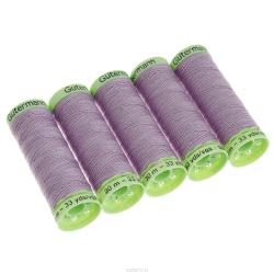 Нитки "Gutermann", цвет: сиреневый, 30 м, 5 шт