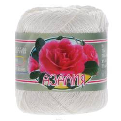 Нитки вязальные "Азалия", комбинированные, цвет: молочный (0102), 150 м, 50 г, 4 шт