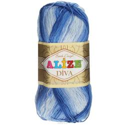 Пряжа для вязания Alize "Diva. Batik Design", цвет: голубой, синий, 350 м, 100 г, 5 шт