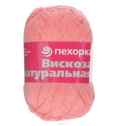 Пряжа для вязания Пехорка "Вискоза натуральная", цвет: лосось (283), 400 м, 100 г, 5 шт