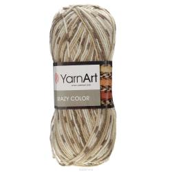 Пряжа для вязания YarnArt "Crazy Color", цвет: белый, коричневый, 260 м, 100 г, 5 шт