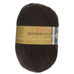 Пряжа для вязания Пехорка "Деревенская", цвет: шоколад (17), 250 м, 100 г, 10 шт