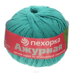 Пряжа для вязания Пехорка "Ажурная", цвет: зеленка (511), 280 м, 50 г, 10 шт