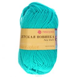 Пряжа для вязания Пехорка "Детская новинка", цвет: светло-изумрудный (581), 200 м, 50 г, 10 шт