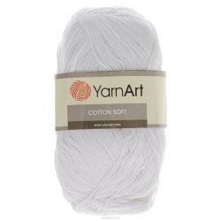 Пряжа для вязания YarnArt "Cotton Soft", цвет: белый (01), 600 м, 100 г, 5 шт