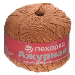 Пряжа для вязания Пехорка "Ажурная", цвет: рыжик (194), 280 м, 50 г, 10 шт