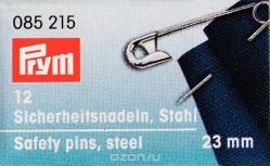 Булавки английские "Prym", цвет: серебристый, 23 мм, 12 шт