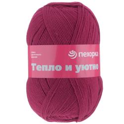 Пряжа для вязания Пехорка "Тепло и уютно", цвет: вишневый (272), 400 м, 100 г, 5 шт