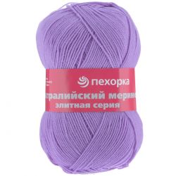Пряжа для вязания Пехорка "Австралийский меринос", цвет: светлая фиалка (389), 400 м, 100 г, 5 шт