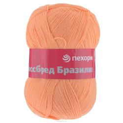 Пряжа для вязания Пехорка "Кроссбред Бразилии", цвет: манго (186), 500 м, 100 г, 5 шт
