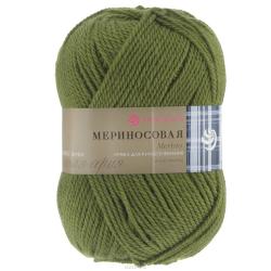 Пряжа для вязания Пехорка "Мериносовая", цвет: зеленый горошек (252), 200 м, 100 г, 10 шт