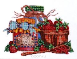 Канва с рисунком для вышивания бисером Hobby & Pro "Сладкое варенье", 25 х 20 см