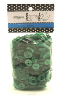 Пуговицы декоративные Buttons Galore & More "Laura Kelly", цвет: зеленый, 155 г. 7708881