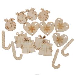 Вырубки из дерева Trimcraft "Me To You Christmas", 16 шт