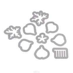 Форма для вырубки Sizzix "Цветок. Герань", 9 шт