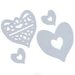 Форма для вырубки Sizzix "Слои любви", 4 шт
