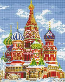 Набор для творчества "Алмазная мозаика. Храм Василия Блаженного", 40 х 50 см