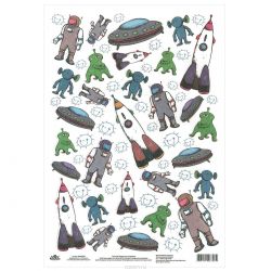 Рисовая бумага для декупажа Кустарь "Покорители космоса", 21 см х 30 см