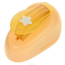 Дырокол фигурный Hobbyboom "Цветок", №97, цвет: оранжевый, 1 см