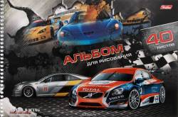 Альбом для рисования Hatber "Motor Racing", 40 листов, формат А4