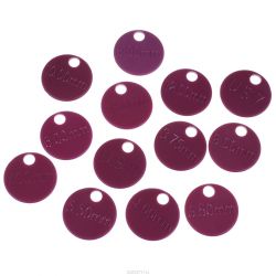Метки для спиц "KnitPro", цвет: фиолетовый, 12 шт