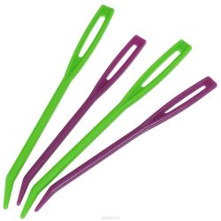 Набор игл "KnitPro", для гобелена, цвет: зеленый, фиолетовый, 4 шт