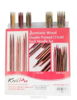 Набор чулочных спиц KnitPro "Symfonie", 2,0-4,0 мм, длина 15 см, 5 видов