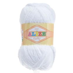 Пряжа для вязания Alize "Softy", цвет: белый (55), 115 м, 50 г, 5 шт