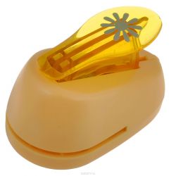 Дырокол фигурный Hobbyboom "Цветок", №275, цвет: оранжевый, 1,8 см