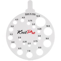 Линейка для определения номера спиц "KnitPro", цвет: слоновая кость