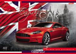 Альбом для рисования Hatber "Country Cars. England", 40 листов
