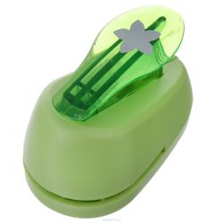 Дырокол фигурный Hobbyboom "Цветок", №97, цвет: зеленый, 1,8 см