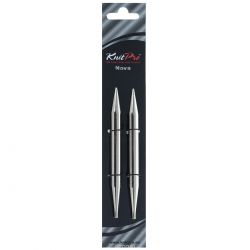 Спицы KnitPro "Nova Metal", никелированные, съемные, диаметр 9 мм, длина тросика 28-126 см, 2 шт
