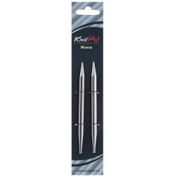 Спицы KnitPro "Nova Metal", никелированные, съемные, диаметр 7 мм, длина тросика 28-126 см, 2 шт