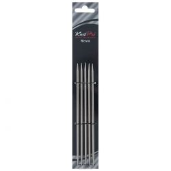 Спицы чулочные KnitPro "Nova Meta", никелированные, прямые, диаметр 3,25 мм, длина 15 см, 5 шт