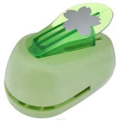 Дырокол фигурный Hobbyboom "Лотос", №4, цвет: салатовый, 2,5 см