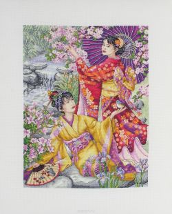 Набор для вышивания Maia "Geishas" /Гейши/ 30*40см (состав: канва Aida 18, цветная схема, нитки Anchor, игла, инструкция), счетный крест