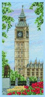 Набор для вышивания крестом Anchor "Westminster Clock", 32 х 14 см