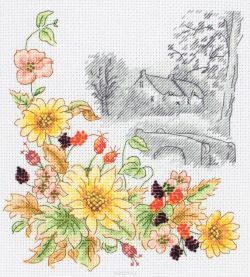 Набор для вышивания крестом Anchor "Autumn Days", 19,5 х 16,5 см