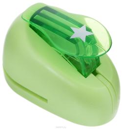Дырокол фигурный Hobbyboom "Звезда", цвет: салатовый, №68, 1 см