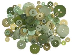 Пуговицы декоративные Buttons Galore & More "Color Blends", цвет: киви, 85 г. 7708879