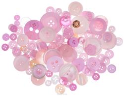 Пуговицы декоративные Buttons Galore & More "Color Blends", цвет: клубничный, 85 г. 7708879