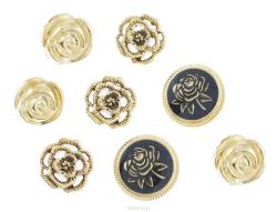 Пуговицы декоративные Buttons Galore & More "Victorian Rose", 8 шт