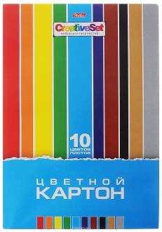 Hatber Картон цветной "Creative Set", 10 листов