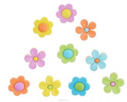 Пуговицы декоративные Buttons Galore & More "Backyard Blooms", 10 шт
