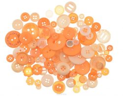 Пуговицы декоративные Buttons Galore & More "Color Blends", цвет: мандарин, 85 г. 7708879
