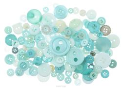 Пуговицы декоративные Buttons Galore & More "Color Blends", цвет: мятный, 85 г. 7708879